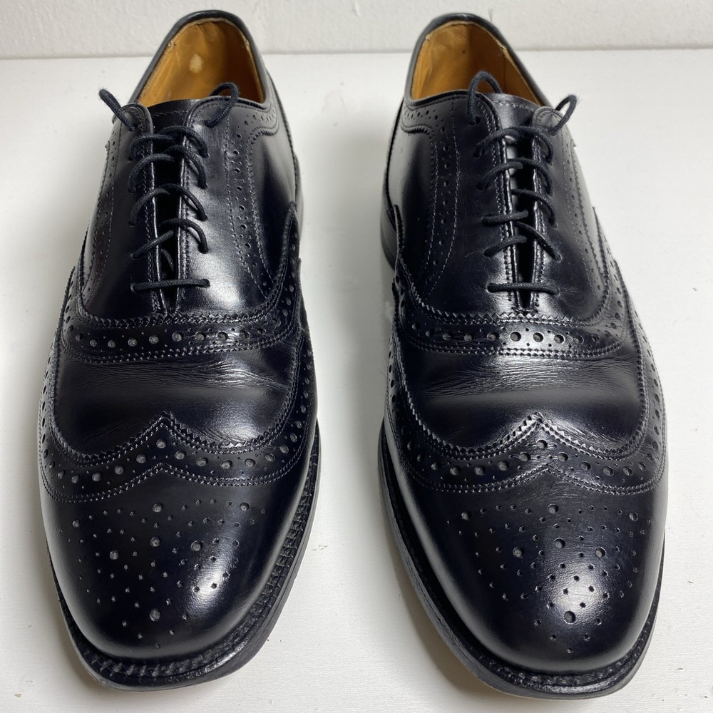Allen Edmonds Fairhaven Mens 10.5D Black Leather Wingtip Oxford Dress Shoes USA